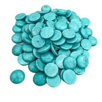 Pedra Turquesa Reconsti Redondo - Cabochão (20mm / 10peças) pedras naturais Pedra Turquesa Reconsti Redondo - Cabochão (20mm / 10peças) pedras naturais
