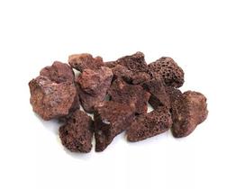 Pedra Vulcânica Marrom para Lareira ou Churrasqueira Pacote 2kg