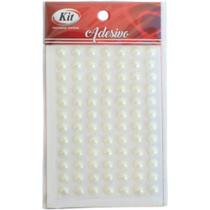 Pedraria 1/2 Perola 6 MM Adesiva Creme Pacote com 12 Pedraria 1/2 Perola 6 MM Adesiva Creme Pacote com 12