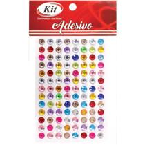 Pedraria Adesivo STRASS 4MM Multicolor - Pacote com 20 Unidades - KIT