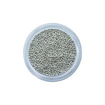 Pedraria Caviar de Metal Decoração de Unhas Prata 1mm 20g