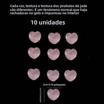 Pedras De Coração De Quartzo Rosa 10pcs Cristais Polidos Naturais Presente De Dia Dos Namorados Para