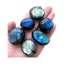 Pedras De Palma De Labradorita Natural Conjunto De Cristais De Cura Chakra Reiki Para Alívio Do