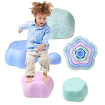 Pedras de Passo Florais LESSETI Brinquedo de Equilíbrio Infantil 5 Peças