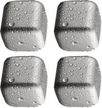 Pedras de uísque, cubos de gelo, aço inoxidável, 4 unidades Pedras de uísque, cubos de gelo, aço inoxidável, 4 unidades