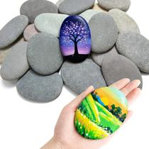 Pedras Naturais Planas para Pintura Simetufy 30 Peças 811 cm Pedras Naturais Planas para Pintura Simetufy 30 Peças 811 cm