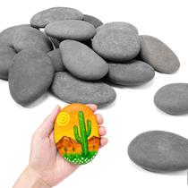 Pedras Simetufy 45 peças lisas e planas 710 cm para pintura Pedras Simetufy 45 peças lisas e planas 710 cm para pintura