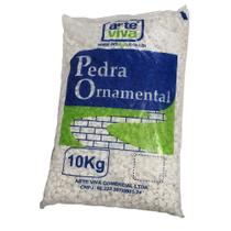 Pedrinha Branca Para Vaso Jardim E Aquário Nº2 - 10kg