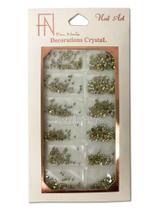 Pedrinhas Cristais Para Decoração De Unhas Diversos Tamanhos Pacote Fan Nails Manicure Pedrinhas Cristais Para Decoração De Unhas Diversos Tamanhos Pacote Fan Nails Manicure