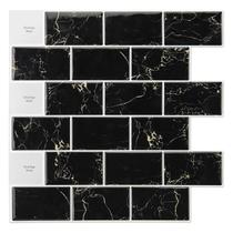 Peel and Stick Backsplash Art3D Black Marble Design x10 Peel and Stick Backsplash Art3D Black Marble Design x10