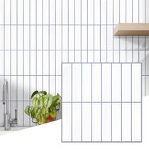 Peel and Stick Backsplash Tile Commomy White 30x30cm 10 unidades Peel and Stick Backsplash Tile Commomy White 30x30cm 10 unidades