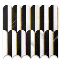 Peel and Stick Backsplash Vamos Tile PVC Marble Look (10 folhas) Peel and Stick Backsplash Vamos Tile PVC Marble Look (10 folhas)