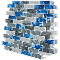 Peel and Stick Kitchen Backsplash Tile Tiwoos Thick Blue Peel and Stick Kitchen Backsplash Tile Tiwoos Thick Blue