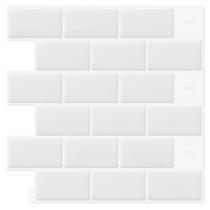 Peel and Stick Subway Tile Backsplash DEWOO White 30x30cm