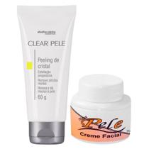 Peeling de Cristal Clear Pele + Creme Clareador Facial Nova Pele Peeling de Cristal Clear Pele + Creme Clareador Facial Nova Pele