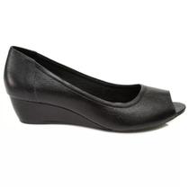 Peep Toe Feminino Couro Salto Médio Bico Redondo Ana Luiza Peep Toe Feminino Couro Salto Médio Bico Redondo Ana Luiza