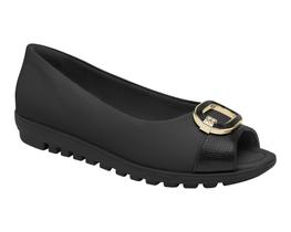 Peep Toe Feminino Piccadilly Salto Baixo Anabela Flatform