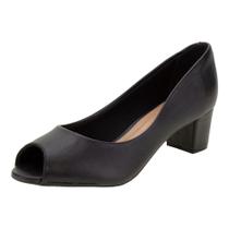 Peep toe feminino salto baixo beira rio - 4777300