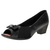 Peep toe feminino salto grosso usaflex mm1501 Peep toe feminino salto grosso usaflex mm1501
