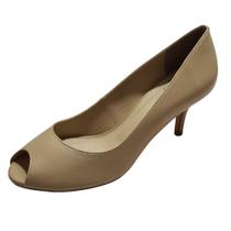 Peep Toe Médio Fino Couro de Carneiro Bistrô