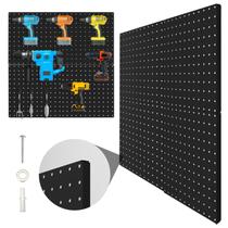 Peg Board Hogurity Metal Pegboard Panels pretos, pacote com 4