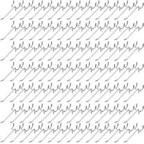 Peg Board Hooks Funrous Stainless Steel 10 cm, pacote com 100