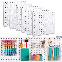 Peg Board LANSI White ABS de 10 x 10 polegadas para garagem de sala de artesanato