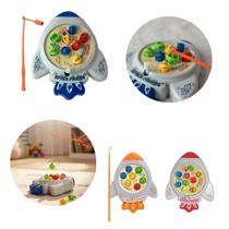 Pega Peixe a Corda Modelo Foguetinho 08 Peixinhos 02 Varas Pega Peixe a Corda Modelo Foguetinho 08 Peixinhos 02 Varas