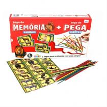 Pega Vareta C/21 + Jogo Da Memoria Animais - Mini Toys