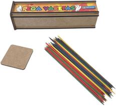 Pega varetas 25 peças + caixa de madeira Pega varetas 25 peças + caixa de madeira