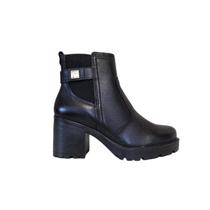 Pegada Coturno Feminino em Couro Salto 7 cm Ref. 282603 -