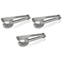 Pegador 22cm Macarrão Massa Comida Em Inox Cozinha Kit 3 Pegador 22cm Macarrão Massa Comida Em Inox Cozinha Kit 3