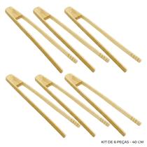 Pegador De Fritura Bambu Oriental 40 Cm (Kit com 6) Pegador De Fritura Bambu Oriental 40 Cm (Kit com 6)
