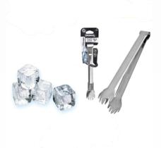 Pegador de gelo aço inox 18,5cm