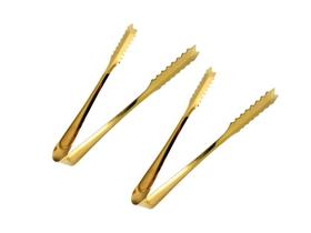 Pegador de Gelo Tipo Pinça em Aço Inox com Garras 2 Peças