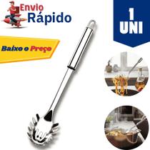 Pegador De Macarrão Massa Inox Grande Utensilio De Cozinha 31,5cm Pegador De Macarrão Massa Inox Grande Utensilio De Cozinha 31,5cm