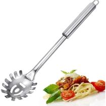 Pegador de massa com fundo vazado inox 30,5cm cozinha novidade