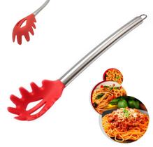 Pegador De Massa Macarrão Silicone Cabo Inox Servir 31cm Pegador De Massa Macarrão Silicone Cabo Inox Servir 31cm