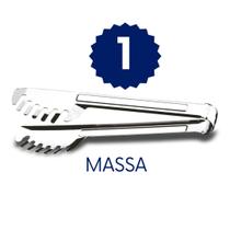Pegador de Massa Salada Carne 20cm Inox Kit 3 Peças Pegador de Massa Salada Carne 20cm Inox Kit 3 Peças