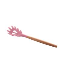 Pegador de Massa Silicone Cabo Bambu Charmy Rosa 31cm Lyor