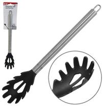 Pegador De Massas De Nylon Preto Cabo Inox 33X9Cm - Top Rio Pegador De Massas De Nylon Preto Cabo Inox 33X9Cm - Top Rio