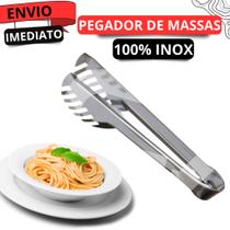 Pegador De Massas Serrilhado 100% Em Aço Inox Para Saladas Para Massas Para Self Services