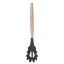 Pegador de Massas Silicone Bambu 32cm Prático Cozinha Pegador de Massas Silicone Bambu 32cm Prático Cozinha