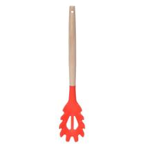 Pegador de Massas Silicone Bambu 32cm Prático Cozinha