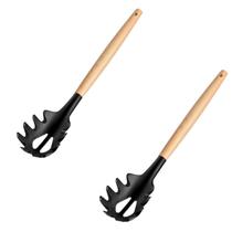 Pegador de massas silicone com cabo de madeira 02 unidades Pegador de massas silicone com cabo de madeira 02 unidades