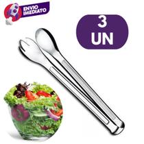 Pegador De Salada Fruta Doce 29Cm Multiuso Cabo Longo Em Aço Inox Linha Premium