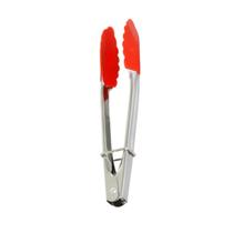 Pegador de Salada Inox com Silicone Vermelho