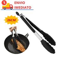 Pegador de Silicone Antiaderente e Inox Com Trava Resistente