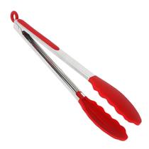 Pegador De Silicone E Inox Medio Vermelho