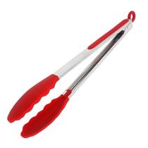 Pegador De Silicone e Inox Para Carne Churrasco Salada Cozinha Modelo:VERMELHO - 21CM Pegador De Silicone e Inox Para Carne Churrasco Salada Cozinha Modelo:VERMELHO - 21CM